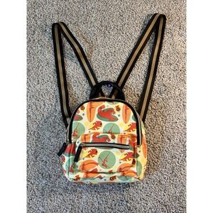 Her Universe Mini Backpack in Light Green, Orange, Red and Black